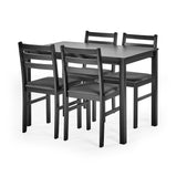 Wooden Dining Table Rectangular With 4 Chairs - Keats