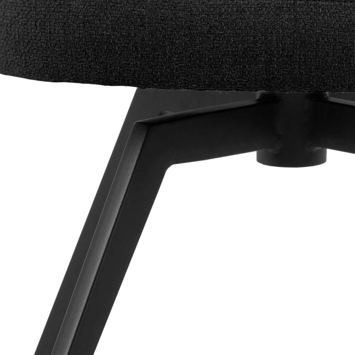 Wooden Dining Table Round With 4 Arlene Black Dining Chairs - Soli
