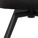Wooden Dining Table Round With 4 Arlene Black Dining Chairs - Soli