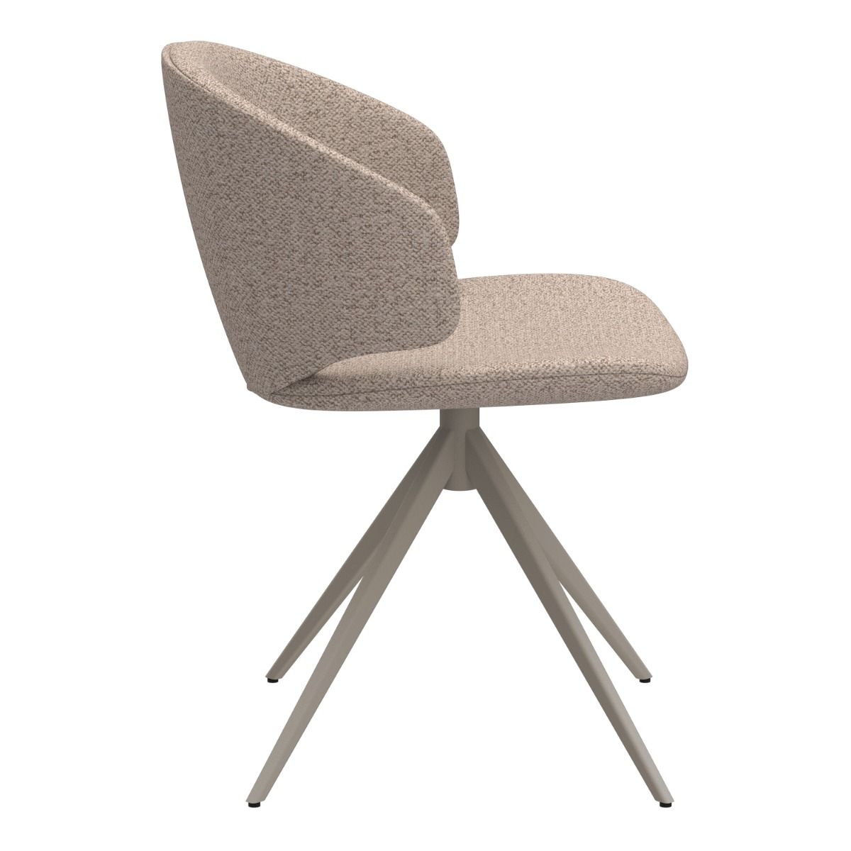 Wooden Dining Table Round With 4 Ella Beige Dining Chairs - Soli
