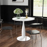 Wooden Dining Table Round for 4 People - Velmora