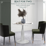 Wooden Dining Table Round for 4 People - Velmora