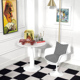 Wooden Dining Table Round for 4 People - Velmora