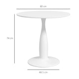 Wooden Dining Table Round for 4 People - Velmora