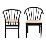 Wooden Dining Table Round Extending With 4 Cassandra Black Dining Chairs - Montreux