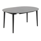 Wooden Dining Table Round Extending With 6 Cassandra Black Dining Chairs - Montreux