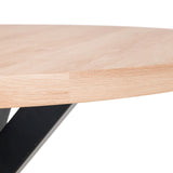 Wooden Dining Table Round for 4 People - Berwick