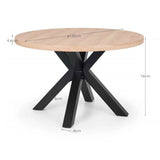 Wooden Dining Table Round for 4 People - Berwick