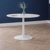 Wooden Dining Table Round for 4 People - Blanco
