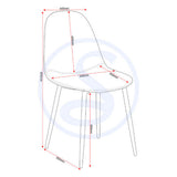 Wooden Dining Table Round With 4 Chairs - Athens