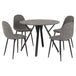 Wooden Dining Table Round With 4 Chairs - Athens