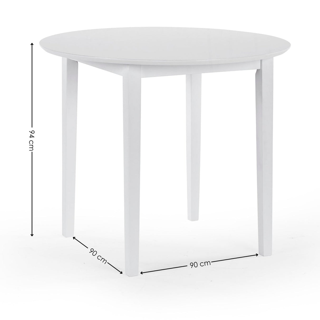 Wooden Dining Table Round With 4 Chairs - Orwell