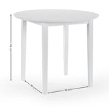 Wooden Dining Table Round With 4 Chairs - Orwell