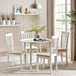 Wooden Dining Table Round With 4 Chairs - Orwell