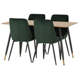 Wooden Dining Table With 4 Avery Dining Chairs - Hamilton