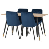 Wooden Dining Table With 4 Avery Dining Chairs - Hamilton