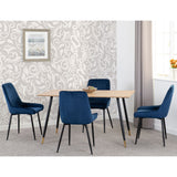 Wooden Dining Table With 4 Avery Dining Chairs - Hamilton