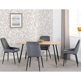 Wooden Dining Table With 4 Avery Dining Chairs - Hamilton