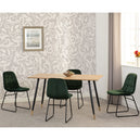 Wooden Dining Table With 4 Lukas Dining Chairs - Hamilton