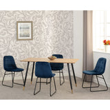 Wooden Dining Table With 4 Lukas Dining Chairs - Hamilton