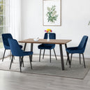 Wooden Dining Table Straight Edge With 4 Avery Dining Chairs - Quebec