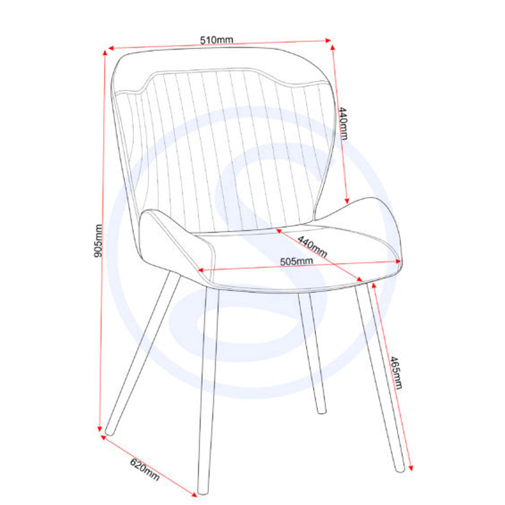 Wooden Dining Table Straight Edge With 4 Brown Dining Chairs - Quebec
