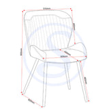 Wooden Dining Table Straight Edge With 4 Brown Dining Chairs - Quebec