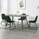 Wooden Dining Table Straight Edge With 4 Lukas Dining Chairs - Quebec