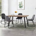 Wooden Dining Table Straight Edge With 4 Lukas Dining Chairs - Quebec