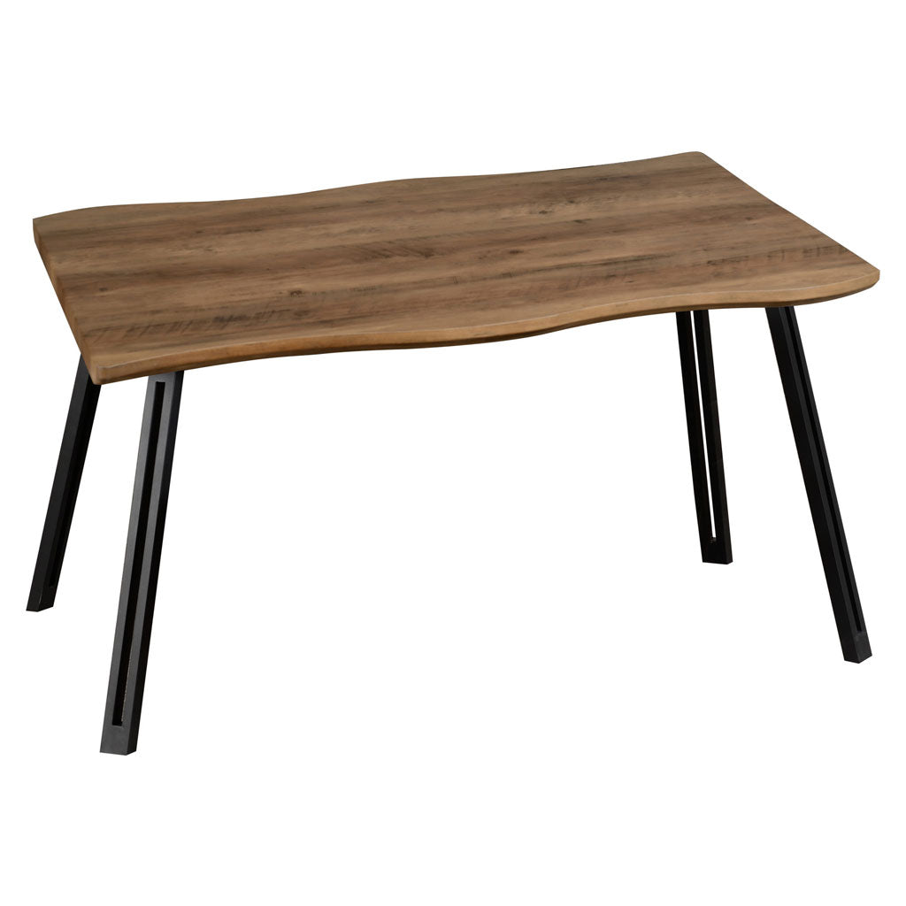 Wooden Dining Table Wave Edge for 4 People - Quebec