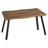 Wooden Dining Table Wave Edge for 4 People - Quebec