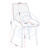 Wooden Dining Table Wave Edge With 4 Avery Dining Chairs - Quebec