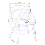 Wooden Dining Table Wave Edge With 4 Brown Dining Chairs - Quebec