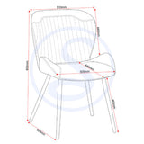 Wooden Dining Table Wave Edge With 4 Dining Chairs - Quebec