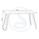 Wooden Dining Table Wave Edge With 4 Dining Chairs - Quebec