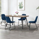 Wooden Dining Table Wave Edge With 4 Lukas Dining Chairs - Quebec