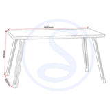 Wooden Dining Table Wave Edge With 4 Lukas Dining Chairs - Quebec