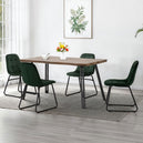 Wooden Dining Table Wave Edge With 4 Lukas Dining Chairs - Quebec