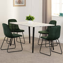 Wooden Dining Table White With 4 Lukas Dining Chairs - Marlow