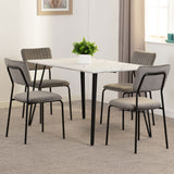 Wooden Dining Table White With 4 Sheldon Dining Chairs - Marlow