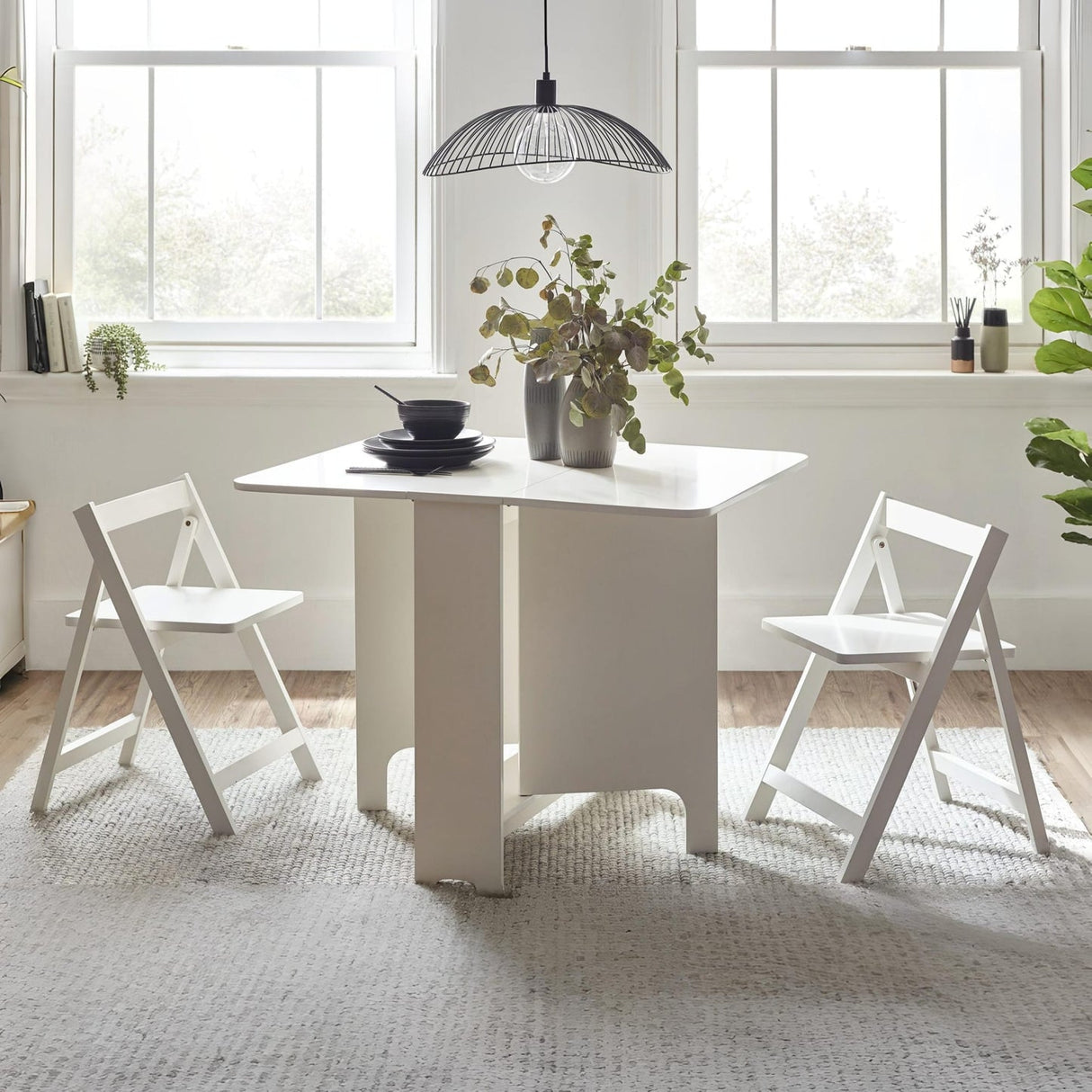 Wooden Dining Table With 2 Chairs - Gatan