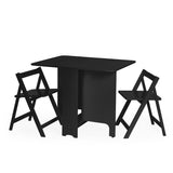 Wooden Dining Table With 2 Chairs - Gatan