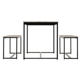 Wooden Dining Table With 2 Dining Benches - Lincoln