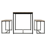 Wooden Dining Table With 2 Dining Benches - Lincoln