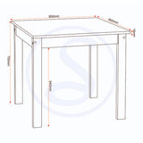 Wooden Dining Table With 2 Dining Chairs - Ludlow