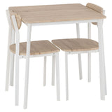 Wooden Dining Table With 2 Dining Chairs - Riley
