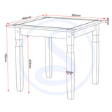 Wooden Dining Table With 2 Dining Chairs - Rio