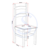 Wooden Dining Table With 2 Dining Chairs - Rio