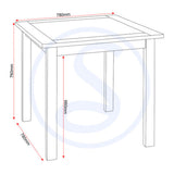 Wooden Dining Table With 2 Dining Chairs - Salvador