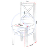 Wooden Dining Table With 2 Dining Chairs - Salvador
